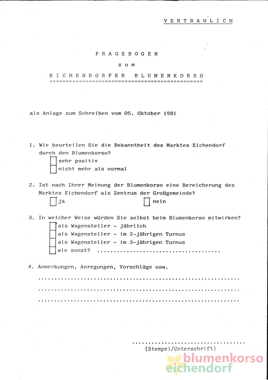 1981 Umfragebogen